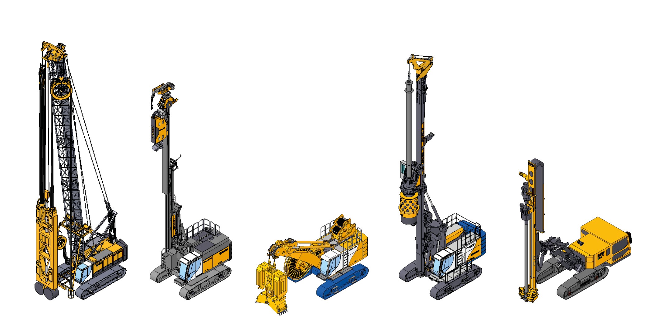 3-D models of Bauer equipment for digital site planning 